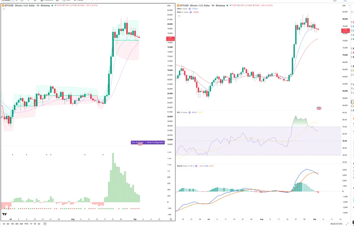 BTCUSD — Delta + Technical